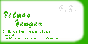 vilmos henger business card